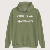 Military Green Churls or Knaves Hoodie - history buff gift by HistoHead