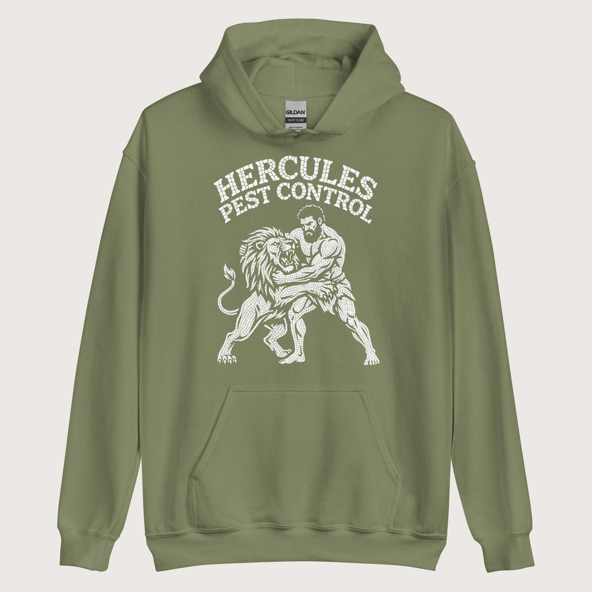 Military Green Hercules Pest Control Hoodie - history buff gift by HistoHead