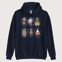 Navy Six Wives Badges Hoodie - history buff gift by HistoHead