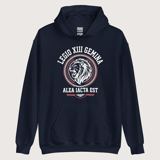Navy Legio XIII Gemina Alea Iacta Est Hoodie - history buff gift by HistoHead