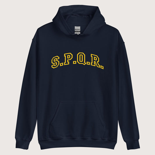 Navy SPQR Hoodie - history buff gift by HistoHead