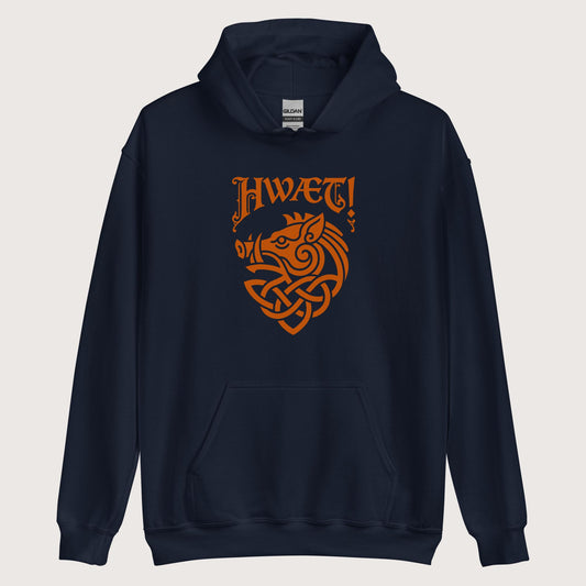 Navy Hwaet Boar Hoodie - history buff gift by HistoHead