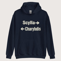 Navy Between Scylla and Charybdis Hoodie - history buff gift by HistoHead