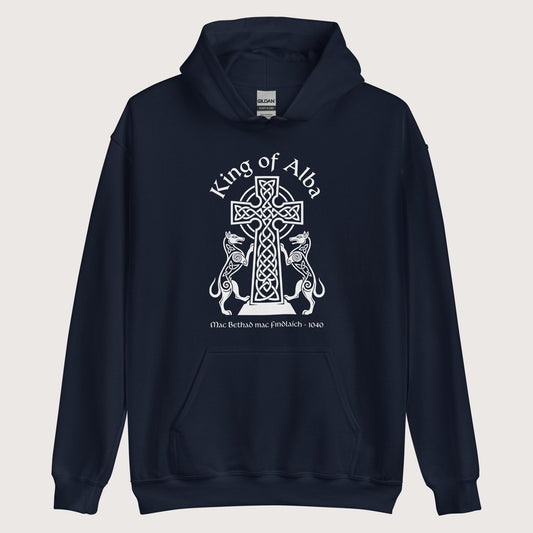 Navy King of Alba Hoodie - history buff gift by HistoHead