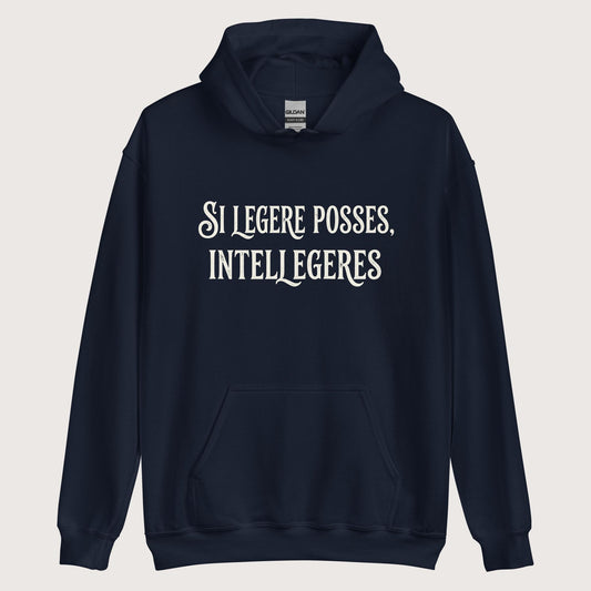 Navy If You Could Read It You Would Understand in Latin Hoodie - history buff gift by HistoHead