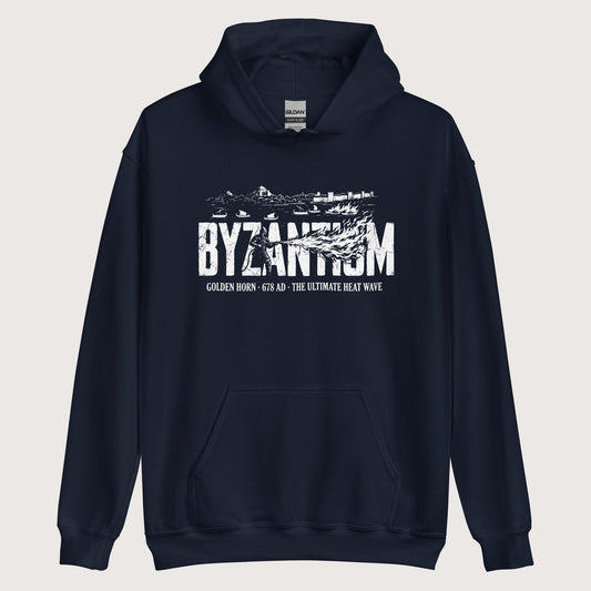 Navy Greek Fire 678 Hoodie - history buff gift by HistoHead