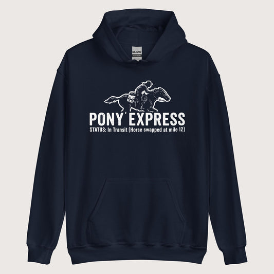 Navy Pony Express Hoodie - history buff gift by HistoHead