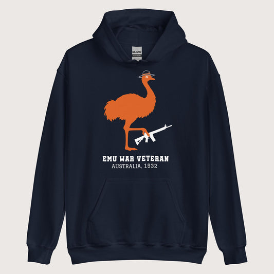 Navy Emu War Veteran Hoodie - history buff gift by HistoHead