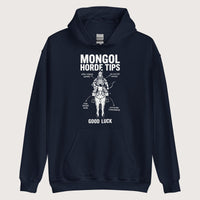 Navy Mongol Horde Tips Hoodie - history buff gift by HistoHead