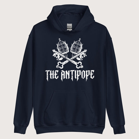 Navy The Antipope Hoodie - history buff gift by HistoHead