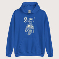 Royal Hwæt Boar-Crested Helmet Hoodie - history buff gift by HistoHead