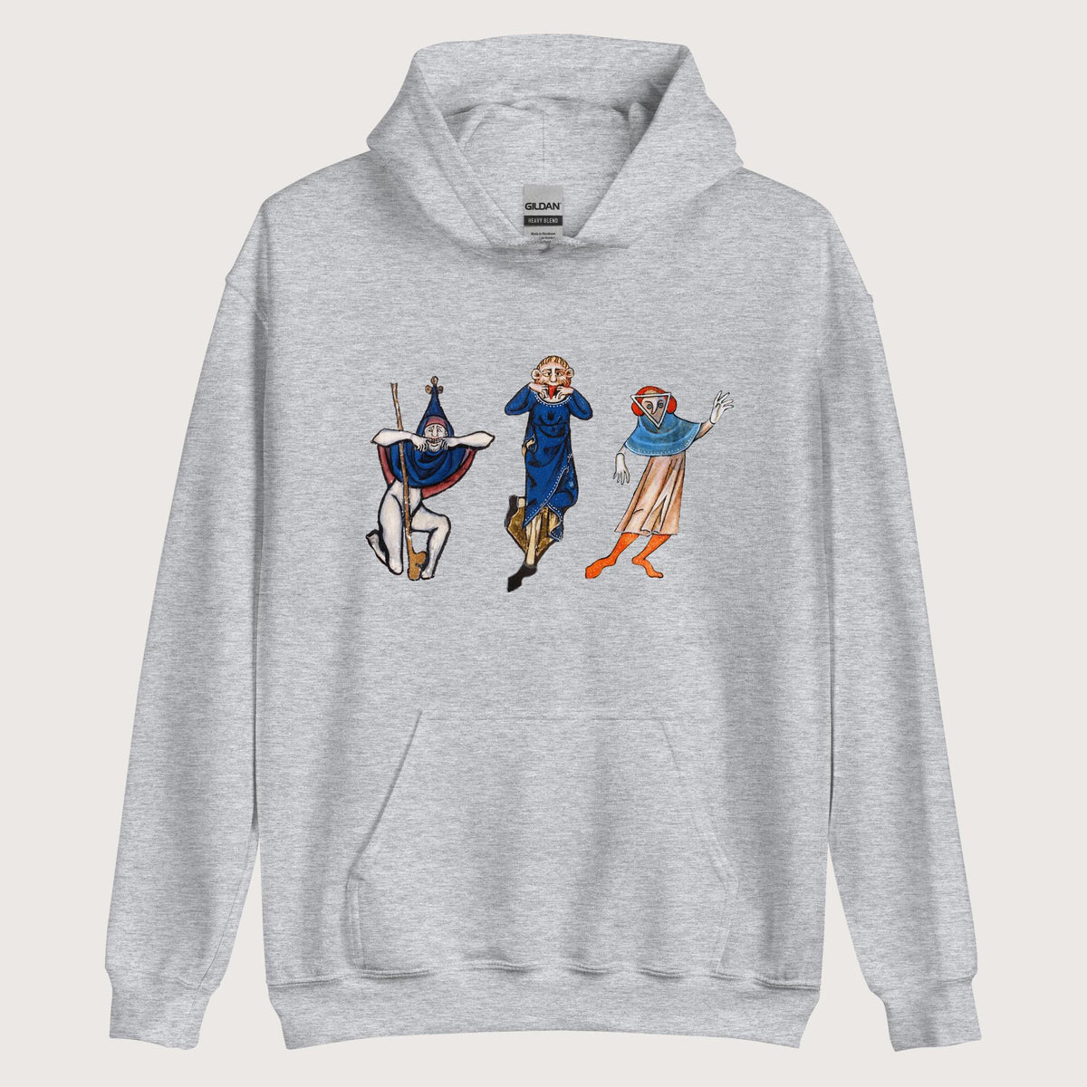 Sport Grey Medieval Fun Time Hoodie - history buff gift by HistoHead