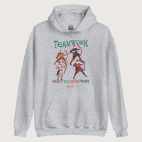 Sport Grey Bayeux Tapestry Teamwork Makes the Dream Work Hoodie - history buff gift by HistoHead