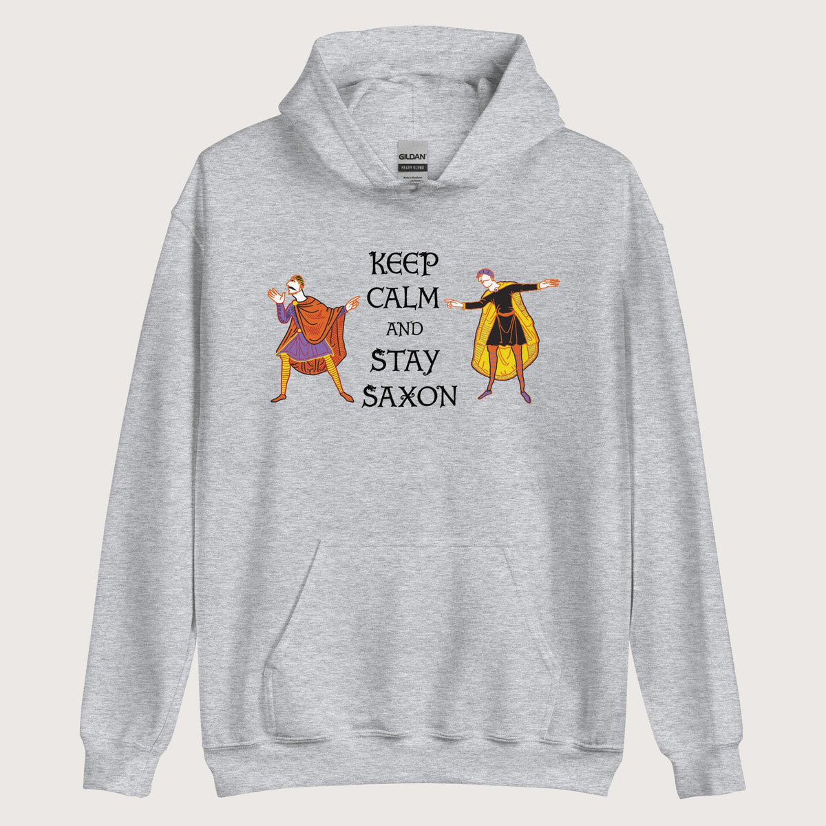 Sport Grey Harold Godwinson Keep Calm and Stay Saxon Hoodie - history buff gift by HistoHead