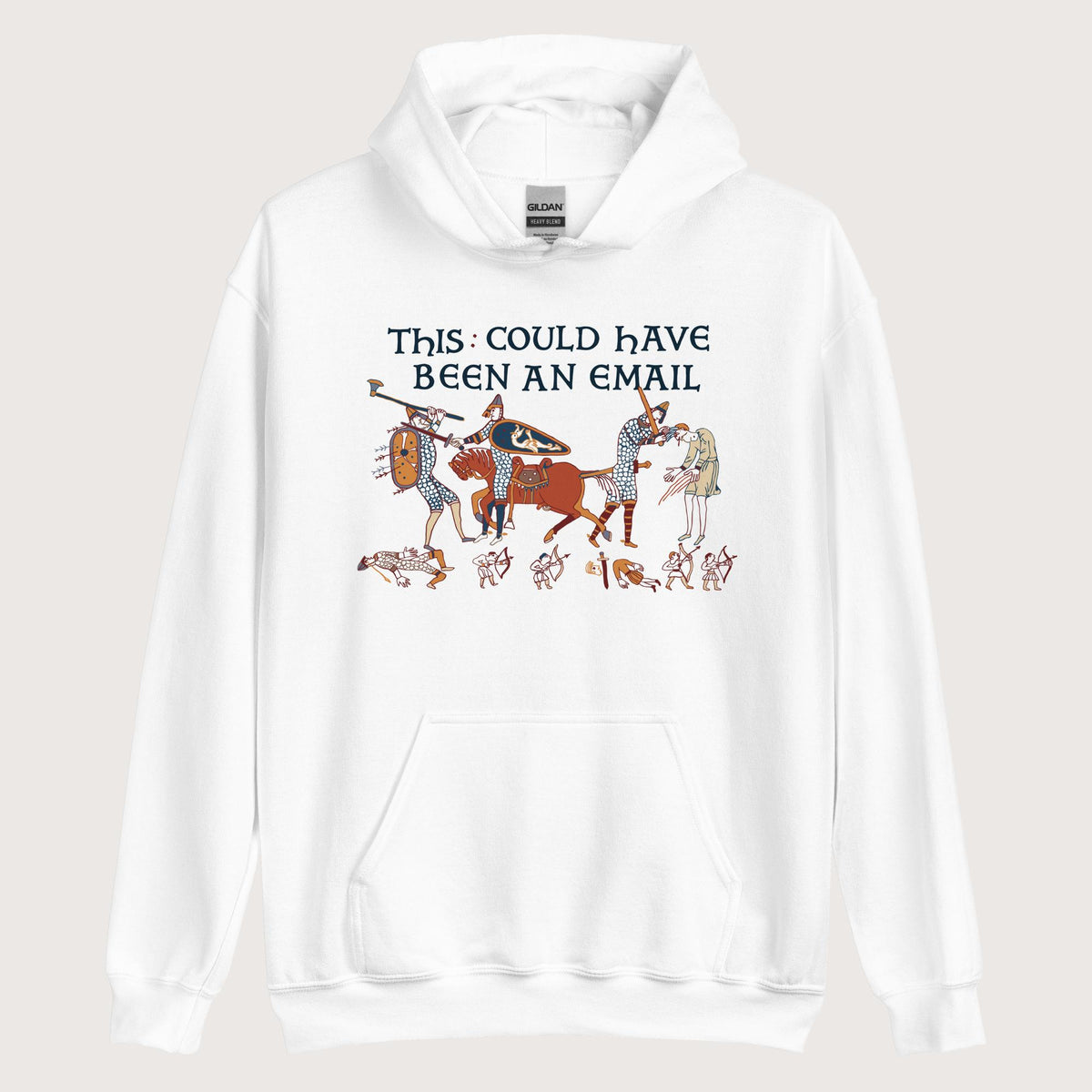White Bayeux Tapestry This Could Have Been an Email Hoodie - history buff gift by HistoHead