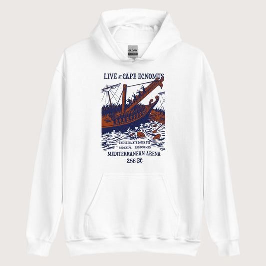 White Battle of Cape Ecnomus Hoodie - history buff gift by HistoHead