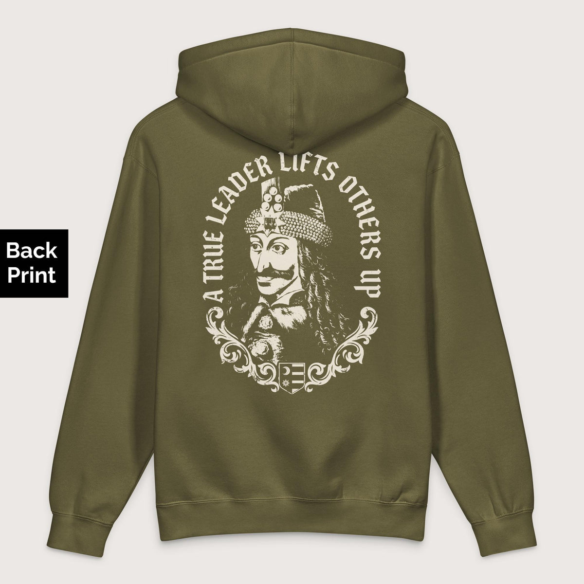 Army Vlad the Impaler True Leader - Premium Hoodie - Back Print - history buff gift by HistoHead