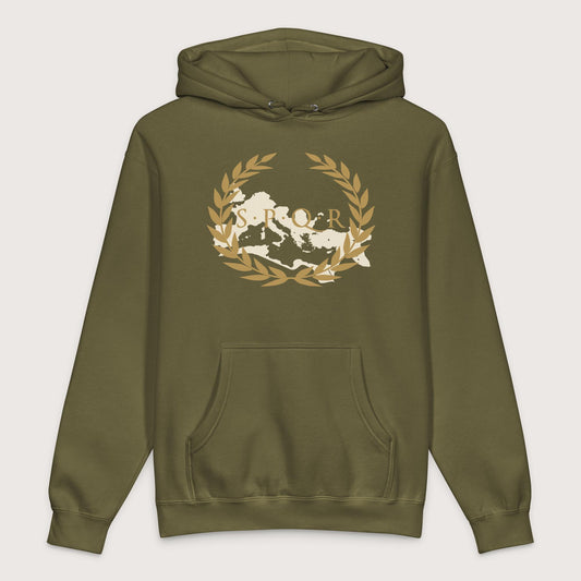 Army Roman SPQR Banner - Premium Hoodie - history buff gift by HistoHead
