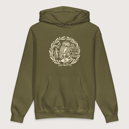 Army Owl of Athena 2 - Premium Hoodie - history buff gift by HistoHead