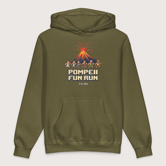 Army Pompeii Fun Run Pixel Art - Premium Hoodie - history buff gift by HistoHead