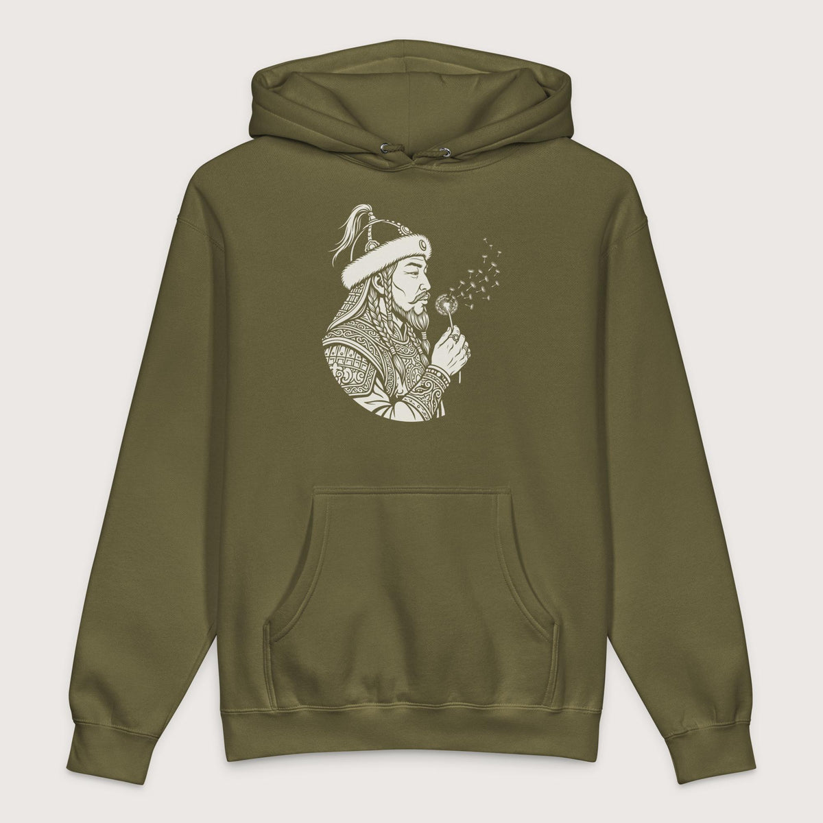 Army Genghis Khan Blowing Wishes - Premium Hoodie - history buff gift by HistoHead