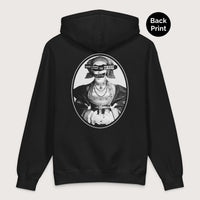 Black God Save the Queen Anne of Cleves - Premium Hoodie - Back Print - history buff gift by HistoHead