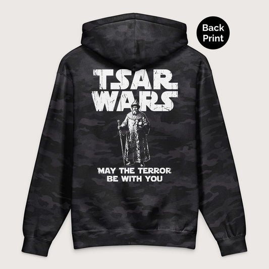 Black Camo Ivan the Terrible Tsar Wars - Premium Hoodie - Back Print - history buff gift by HistoHead