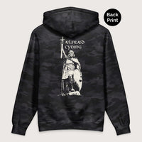 Black Camo Alfred the Great - Premium Hoodie - Back Print - history buff gift by HistoHead