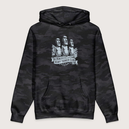 Black Camo Heavy Thinker Club - Premium Hoodie - history buff gift by HistoHead