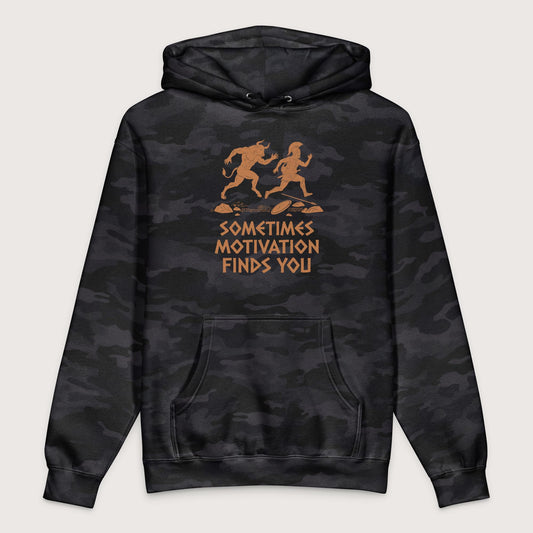 Black Camo Motivation Finds You Minotaur Edition - Premium Hoodie - history buff gift by HistoHead