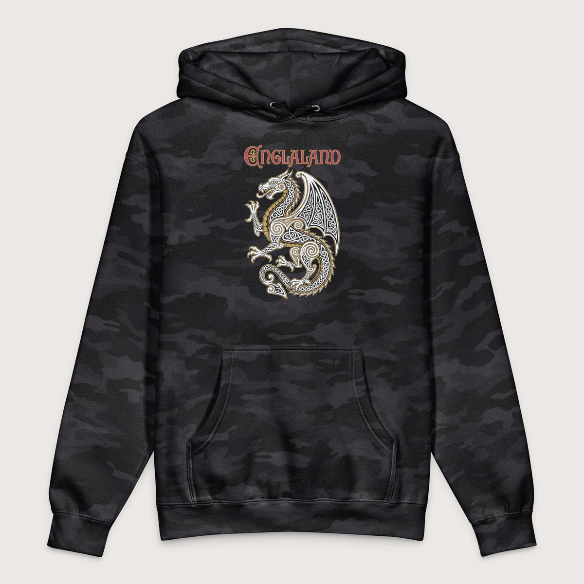 Black Camo Englaland Dragon - Premium Hoodie - history buff gift by HistoHead