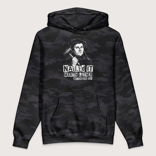 Black Camo Nailed It - Premium Hoodie - history buff gift by HistoHead