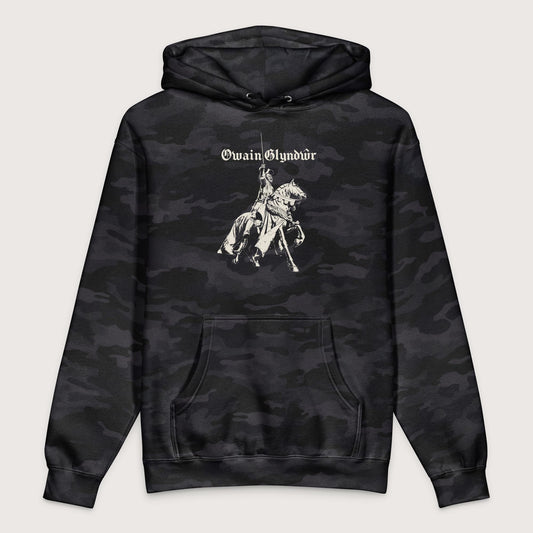 Black Camo Owain Glyndŵr Statue - Premium Hoodie - history buff gift by HistoHead