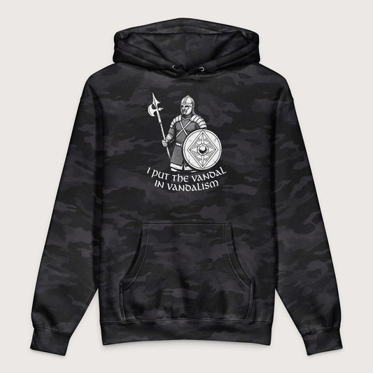 Black Camo Vandal in Vandalism - Premium Hoodie - history buff gift by HistoHead