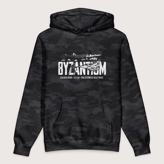 Black Camo Greek Fire 678 - Premium Hoodie - history buff gift by HistoHead