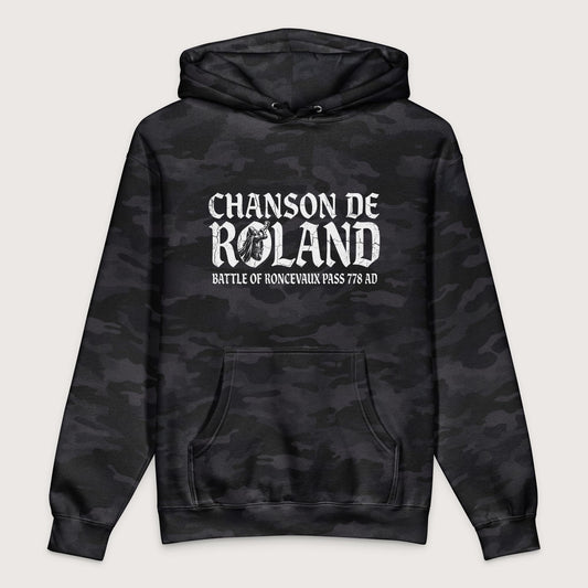 Black Camo Chanson de Roland Battle of Roncevaux - Premium Hoodie - history buff gift by HistoHead