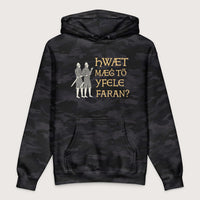 Black Camo What Could Possibly Go Wrong in Old English - Premium Hoodie - history buff gift by HistoHead
