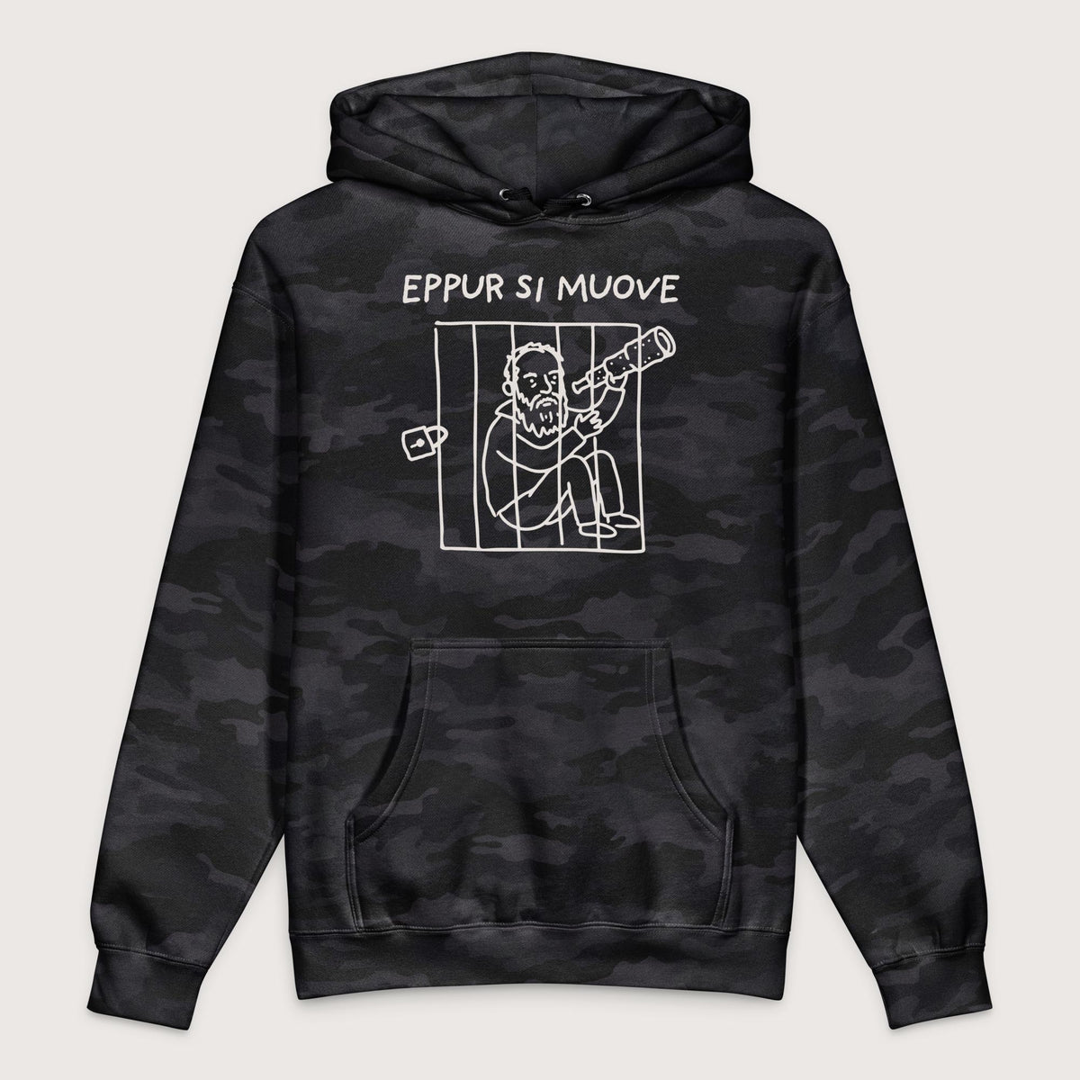 Black Camo Galileo Galilei And Yet It Moves - Premium Hoodie - history buff gift by HistoHead