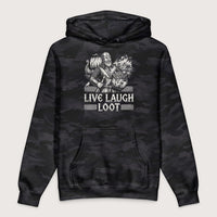 Black Camo Live Laugh Loot - Premium Hoodie - history buff gift by HistoHead