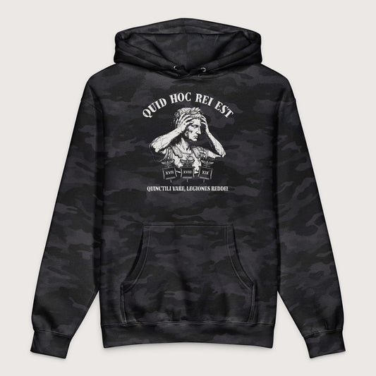 Black Camo Augustus What the Hell Is This Latin - Premium Hoodie - history buff gift by HistoHead