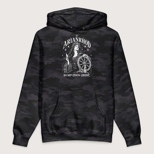 Black Camo Arianrhod In My Own Orbit - Premium Hoodie - history buff gift by HistoHead