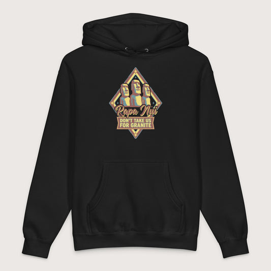 Black Rapa Nui Moai - Premium Hoodie - history buff gift by HistoHead