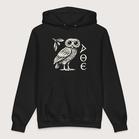 Black Owl of Athena - Premium Hoodie - history buff gift by HistoHead