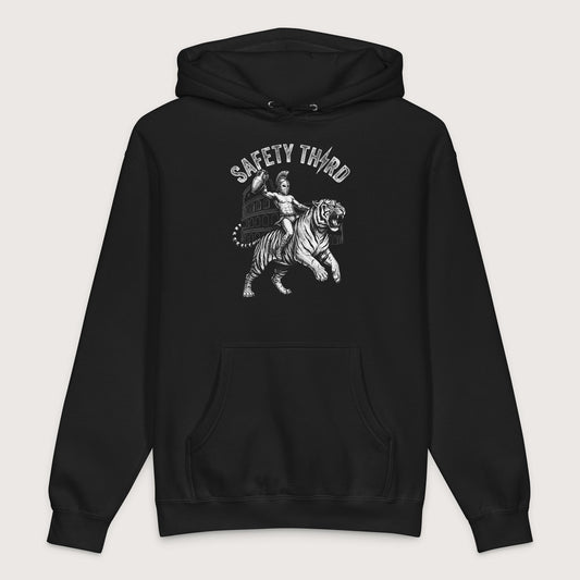Black Gladiator Safety Third - Premium Hoodie - history buff gift by HistoHead