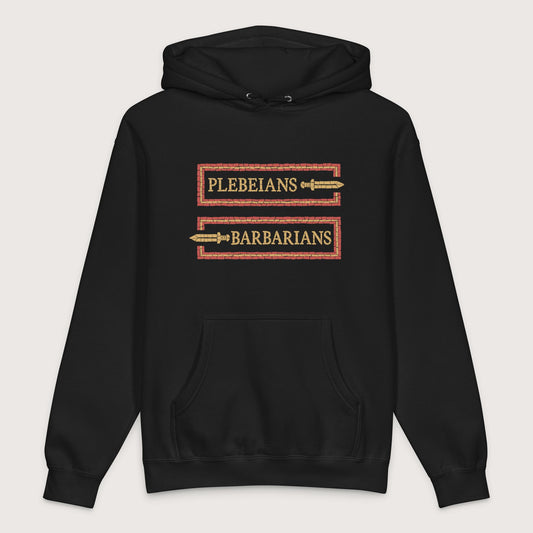 Black Mosaic Plebeians or Barbarians - Premium Hoodie - history buff gift by HistoHead