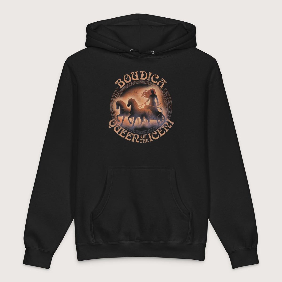 Black Boudica Queen of the Iceni - Premium Hoodie - history buff gift by HistoHead