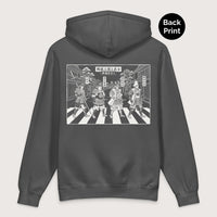 Charcoal Solid Sengoku Road - Premium Hoodie - Back Print - history buff gift by HistoHead
