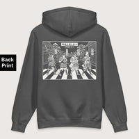 Charcoal Solid Sengoku Road - Premium Hoodie - Back Print - history buff gift by HistoHead