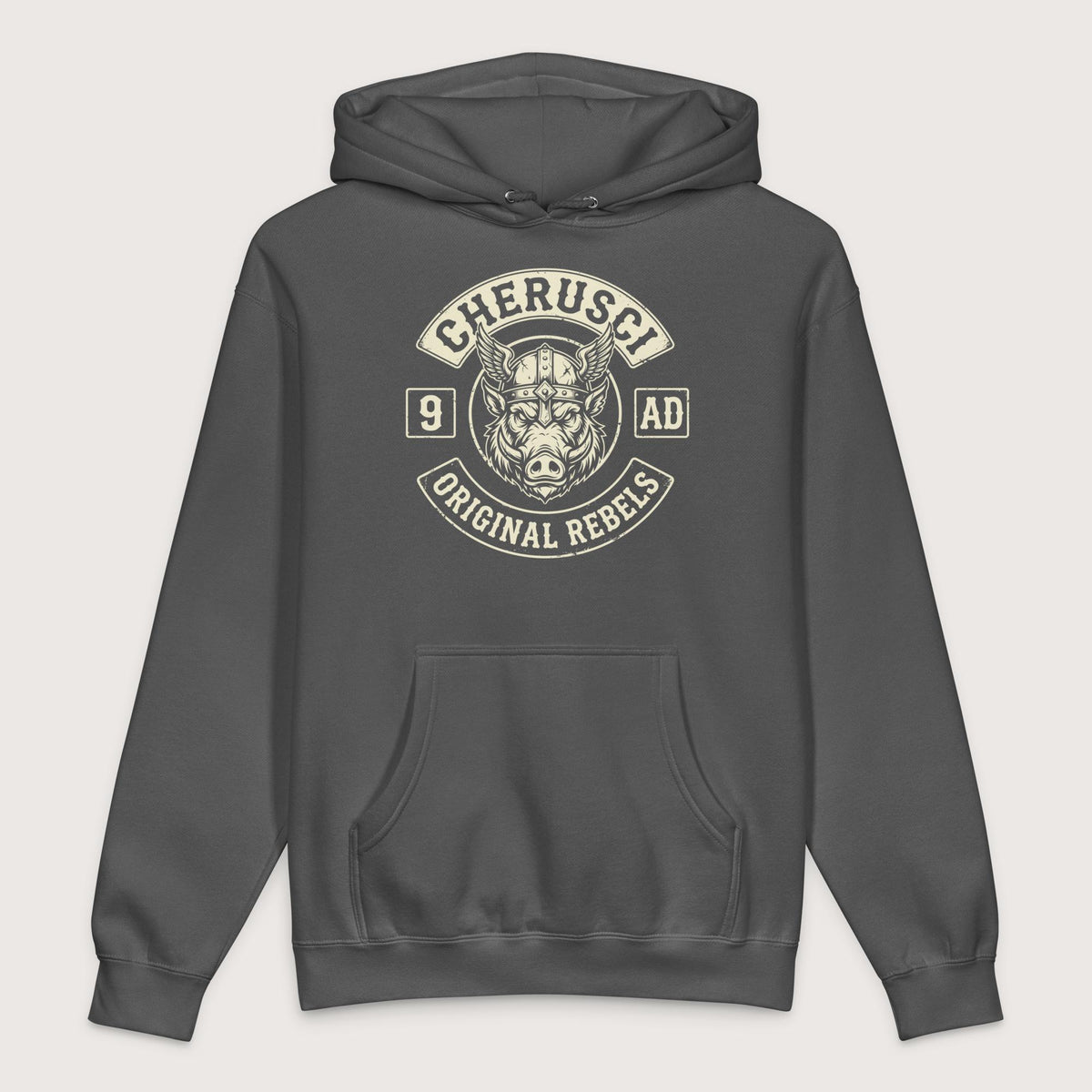 Charcoal Solid Cherusci Original Rebels - Premium Hoodie - history buff gift by HistoHead