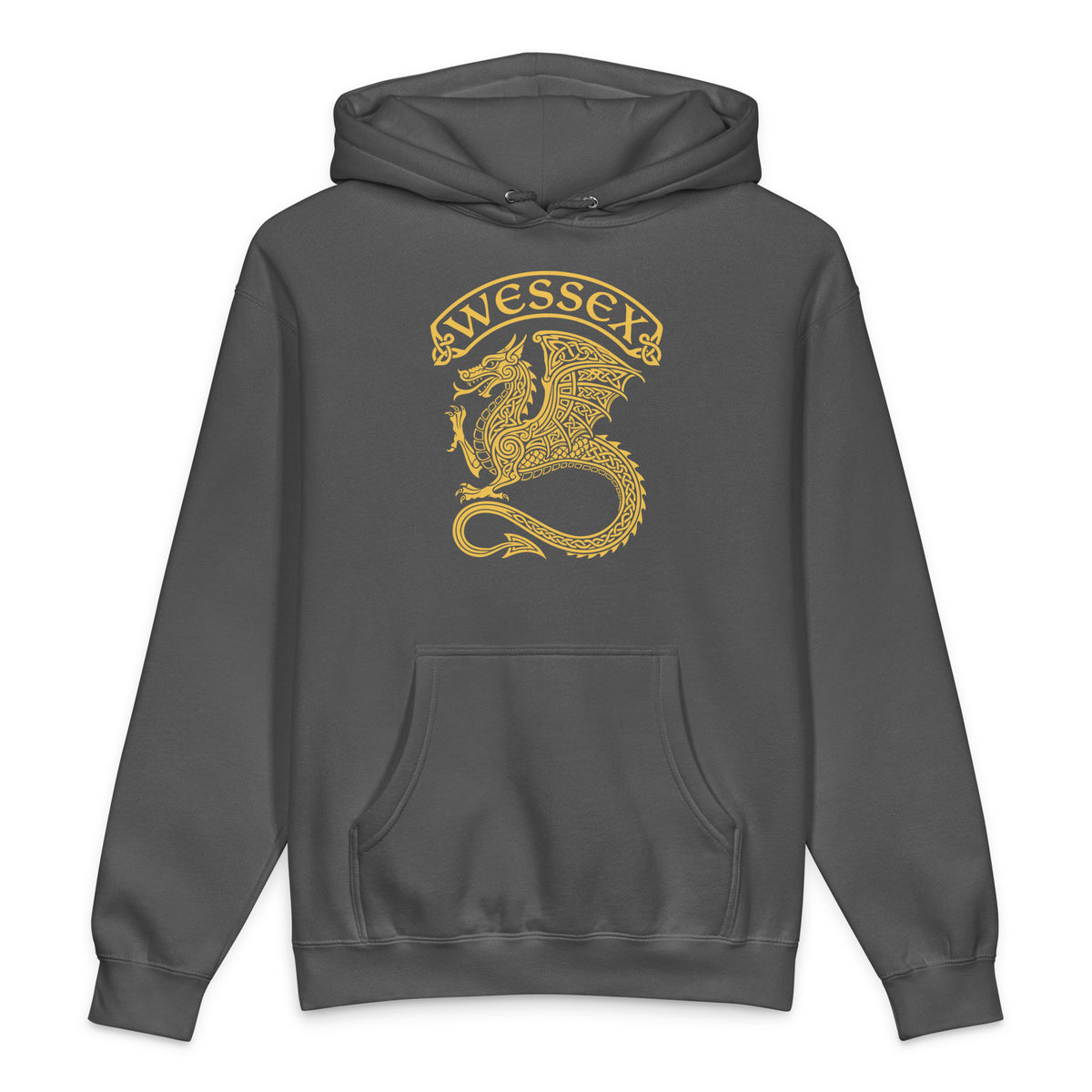 Charcoal Solid Wessex Dragon - Premium Hoodie - history buff gift by HistoHead